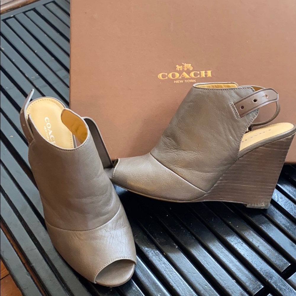 Coach wedges.